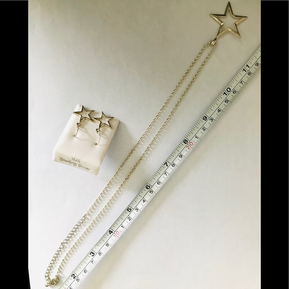 Pendant star necklace and earrings - Picture 2 of 3